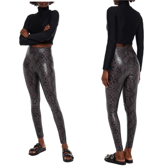 Commando Faux Leather Animal Legging Grey Snake - Picture 2 of 8